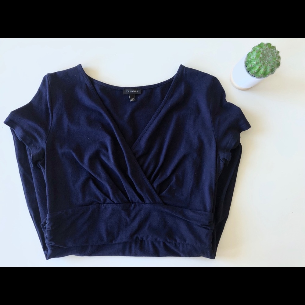 Talbots navy cotton dress